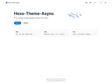 Hexo Theme Async screenshot